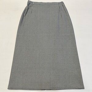 Vintage Count Romi Navy and White Houndstooth Skirt